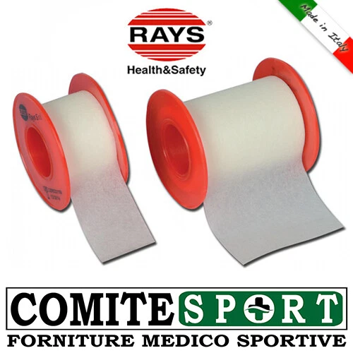 CEROTTO ADESIVO IN TNT (Carta) SU ROCCHETTO Cm 2,5 / 5 x 9,14 Metri, MEDICAZIONE