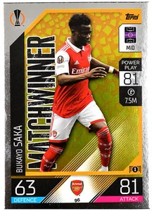 BUKAYO SAKA - 2022-23 Topps Match Attax UCL/UEL #96 Arsenal FC - Picture 1 of 2