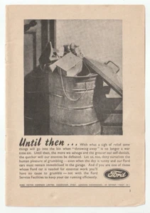 1943 FORD MOTOR CAR British Magazine AD ~ WORLD WAR II SALVAGE ~ G.E.C Electric - Picture 1 of 2