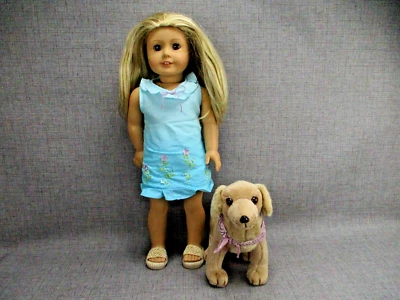 Muñeca American Girl Kailey Hopkins con Perro Sandy 2003 Muñeca del Año Ropa Foto 1 de 4