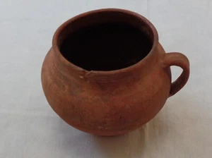 Antiker Keramikkrug Vintage Topf Topf Becher Behälter Griff ukrainische Bauern Keramik - Bild 1 von 14