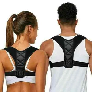 Posture Corrector Shoulder Support Belt Body Brace Belt Lumbar Adjustable Strap - Picture 1 of 20