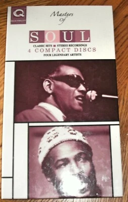 MASTERS OF SOUL 4 CD SET MARVIN GAYE T. PENERGRASS RAY CHARLES PERCY  SLEDGE - Image 1 of 3