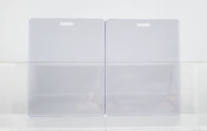 Pack of 2 - Clear ID SSN Social Security Card Holder 3"x4" -Semi Rigid Protector - Picture 1 of 3