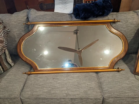 Vintage  Drexel Mahogany Wood Wall Mirror  1970's Cover