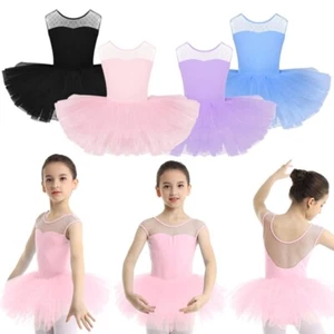 Kids Girls Ballet Leotard Skirt Tutu Dress Gymnastics Ballerina Dance Costume    - Picture 1 of 39