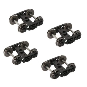 Evemodel 4pcs HO Scale 1:87 Roller Bearing Truck 33&quot; Metal DC Wheels Bogies - Picture 1 of 6