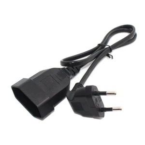 Degree 2Prong Bend Angled Cord Socket Power To Female Male Plug Extension Cable - Picture 1 of 11