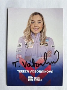 orig. Autogrammkarte Biathlon Tereza Vobornikova - Bild 1 von 2