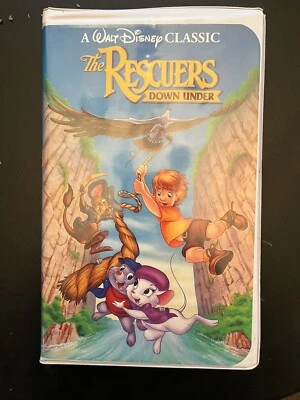 The Rescuers Down Under Walt Disney Classic VHS Tape 1991 Black Diamond Clamshel - Image 1 of 4