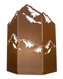 Raumteiler aus Edelrost mit Berg Motiv Sichtschutzwand Trennwand Gartendeko Rost - Bild 1 von 6