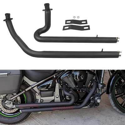 Shortshot Staggered Exhaust Pipes Fit For Kawasaki Vulcan 900/S EN900 VN900 S900 Foto 1 de 4