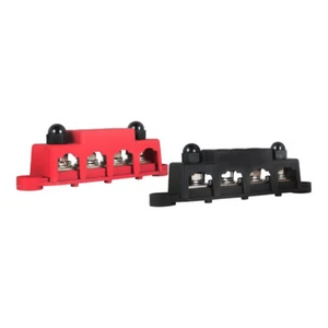 new 4 Post Busbar Bus Bar Power Distribution 12V 250A 5/16" Red and Black Pair - Picture 1 of 1
