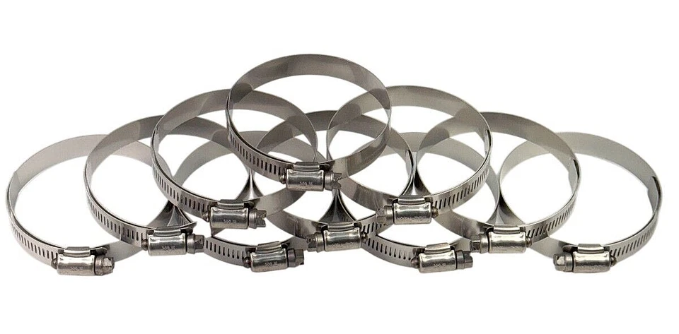 CQ 6544 Hose Clamps fits 2 1/4-2 1/2" hose 2 1/2" pipe Dia 2 5/16-3 1/4"- 10 Pcs - Image 1 of 3