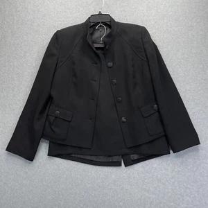 Anne Klein Skirt Suit Womens 10p Size 10 Petite Black Two Piece Set Business - Picture 1 of 13