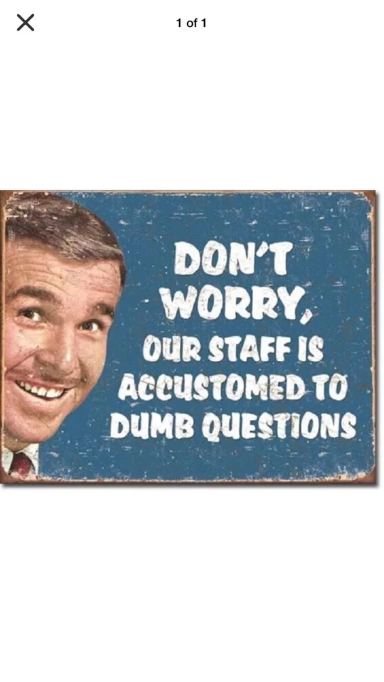 TIN SIGN "Humor Phrases” Mancave Vintage Comedy Jokes Metoo Rustic Bar Jokes By - Image 1 of 1