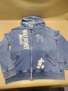 Disney Parks Full Zip Grafik Pullover Hoodie Herren mittelblau Disney World - Bild 1 von 13