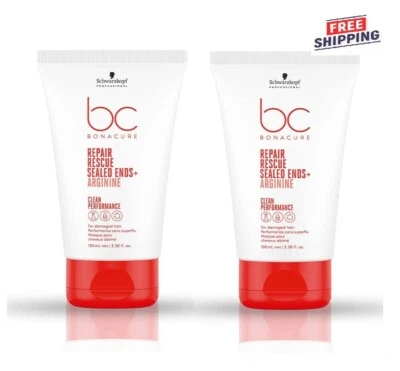PACK 2 - Schwarzkopf Bc Repair Rescue extremos sellados + arginina 100 ml / 3,38 oz Foto 1 de 4