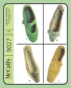 ZAPATILLAS Peregrino MARY JANE o Zapatos Cáscara McCALL'S 9027 De Colección 1967 Patrón de Costura - Imagen 1 de 5