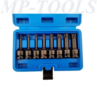 SET CHIAVI BUSSOLE TORX ATTACCO 1/2" T30 T80 A IMPATTO LUNGHE  80mm - Immagine 1 di 2