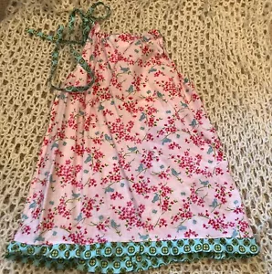 Mädchen HEATHER HILL Boutique Kleid Gr. 6 100% Baumwolle Kirschblüten blau Vögel - Bild 1 von 5