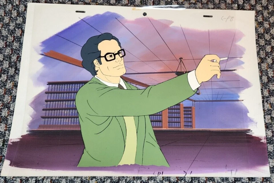 PRODUCCIÓN SUPERFRIENDS ANIMACIÓN CEL OF MARTIN STEIN AKA FIRESTORM ON PROD BG Foto 1 de 1