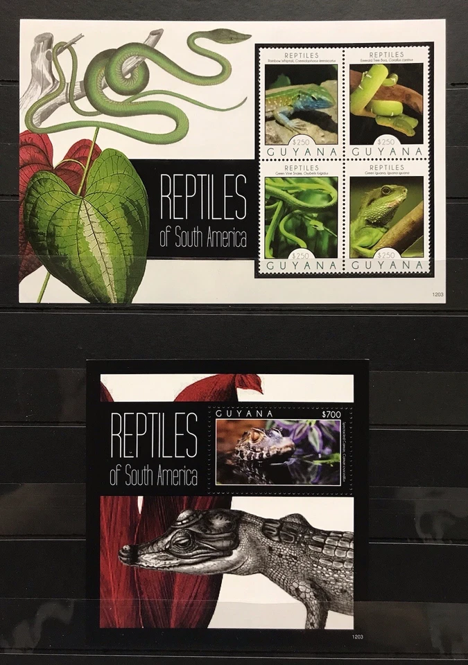 Guyana - Snakes / Crocodile - stamps - Timbres - Francobolli - MNH** BB - Image 1 of 1
