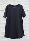 NEW Eileen Fisher Navy Blue Organic Cotton Stretch Jersey T-Shirt Sheath Dress S