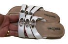 Minnetonka weiße Damen-Sandalen mit Lederriemen Gr. 5