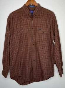 Pendleton Men's Button-Front Flannel Long Sleeve - Red/brown Men's Size M - Picture 1 of 6