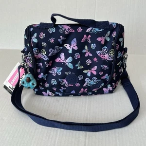 Kipling Kichirou Insulated Lunch Bag Adjustable Strap & Top Handle Butterfly Fun - Picture 1 of 15