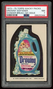 1973 Topps Wacky Packages Pegatina Drowny Suavizante Wonder Bread Primera Serie PSA 7 - Imagen 1 de 2