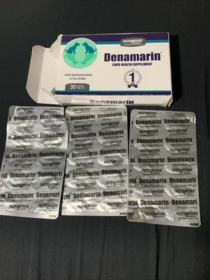 Nutramax Denamarin Liver Health Med Dogs  S-Adenosylmethionine SAMe 30ct 7/28 - Image 1 of 4