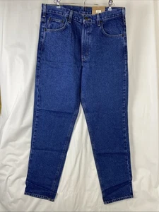 Carhartt Herren B17 DST Tapered Relaxed Fit Jeans Blau Denim Größe 35x34 Neu mit Etikett - Bild 1 von 11