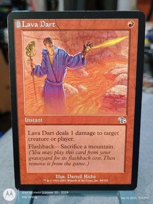 MTG Magic the Gathering Lava Dart (94/143) Judgment LP Ex Condition  - Image 1 of 2