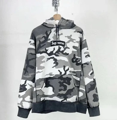 Supreme Box Logo Hooded Sweatshirt Snow Camo FW13 Super Rare OG Size Medium - Image 1 of 4