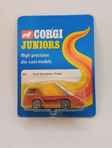 Vtg. 1973 Corgi Juniors #54 Ford Container Truck England NOC UNPUNCHED! - Picture 1 of 6