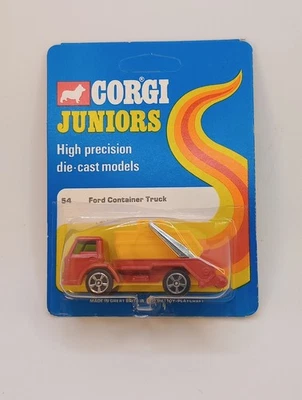 Vtg. 1973 Corgi Juniors #54 Ford Container Truck England NOC UNPUNCHED! - Image 1 of 4