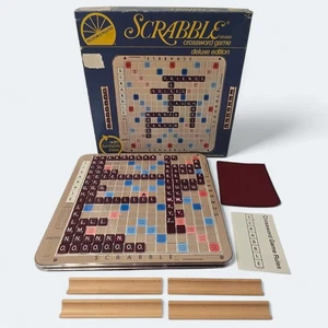 1977 Scrabble Deluxe Rotating Turntable Edition, Selchow & Righter **COMPLETE** - Picture 1 of 14