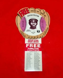 Disco da baseball A's Manny Sanguillen 1977 Pepsi-Cola con guanto e linguetta - Foto 1 di 2