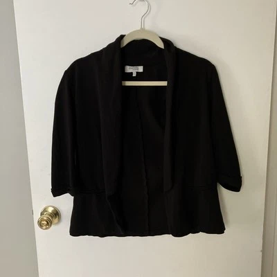 Charlotte Russe Women’s Black Soft Blazer 3/4 Sleeve Size Small - Image 1 of 4