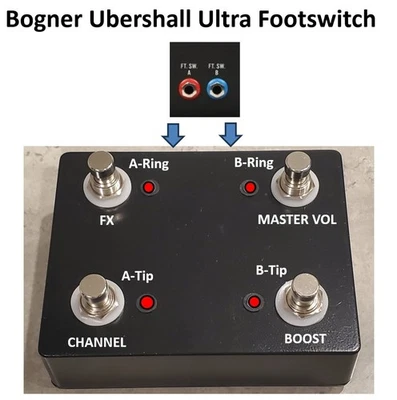 Interruptor de pie personalizado para Bogner Uber Ubershall Ultra (sin cables) - cableado a mano Foto 1 de 4