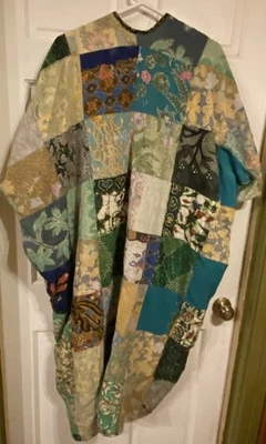 Jaded Gypsy Patchwork Poncho Cape 1 Size~100% Cotton~Hippie Boho Bohemian~EXC - Image 1 of 4