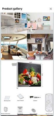 Sylvox 15.6 inch Under Cabinet TV 1080P Kitchen TV Built-in App Smart RV TV - Image 1 of 4