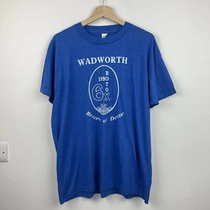 Wadworth Brewery T-Shirt Mens XL Blue Vintage Graphic Single Stitch 80s Rare - Picture 1 of 13