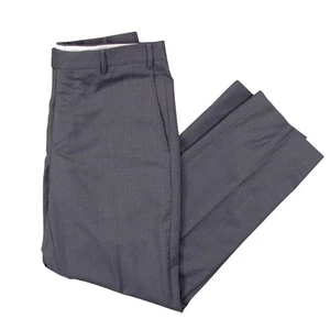 Pantalones de vestir de lana Zanella para hombre 33x30 gris carbón frente plano - Imagen 1 de 17