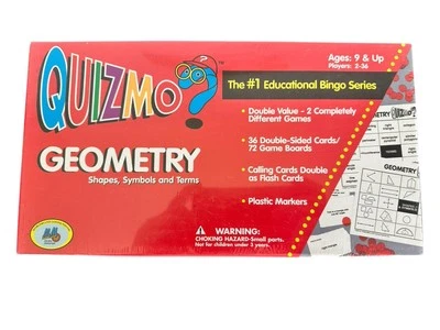 Quizmo Geometry Game Shapes Symbols Terms New Sealed Educational Bingo Homeschoo - Image 1 of 4