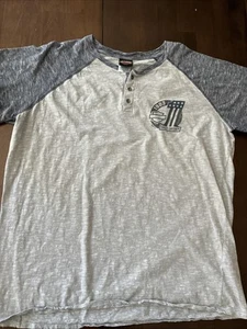 Men’s Harley Davidson Henley Short Sleeve shirt Gray Wildcat London, KY 2XL - Picture 1 of 5