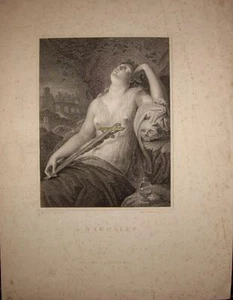 1807-MAGDALEN-MADDALENA-RITRATTO ORIGINALE-LUDOVICO CARRACCI-INCISIONE. - Picture 1 of 1