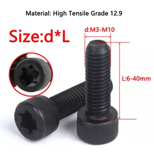 Tornillos Torx Tornillo Tapa de Zócalo Tornillo M3 M5 M6 M8 M10 x (6mm-40mm) Alta Tensión 12,9 - Imagen 1 de 11